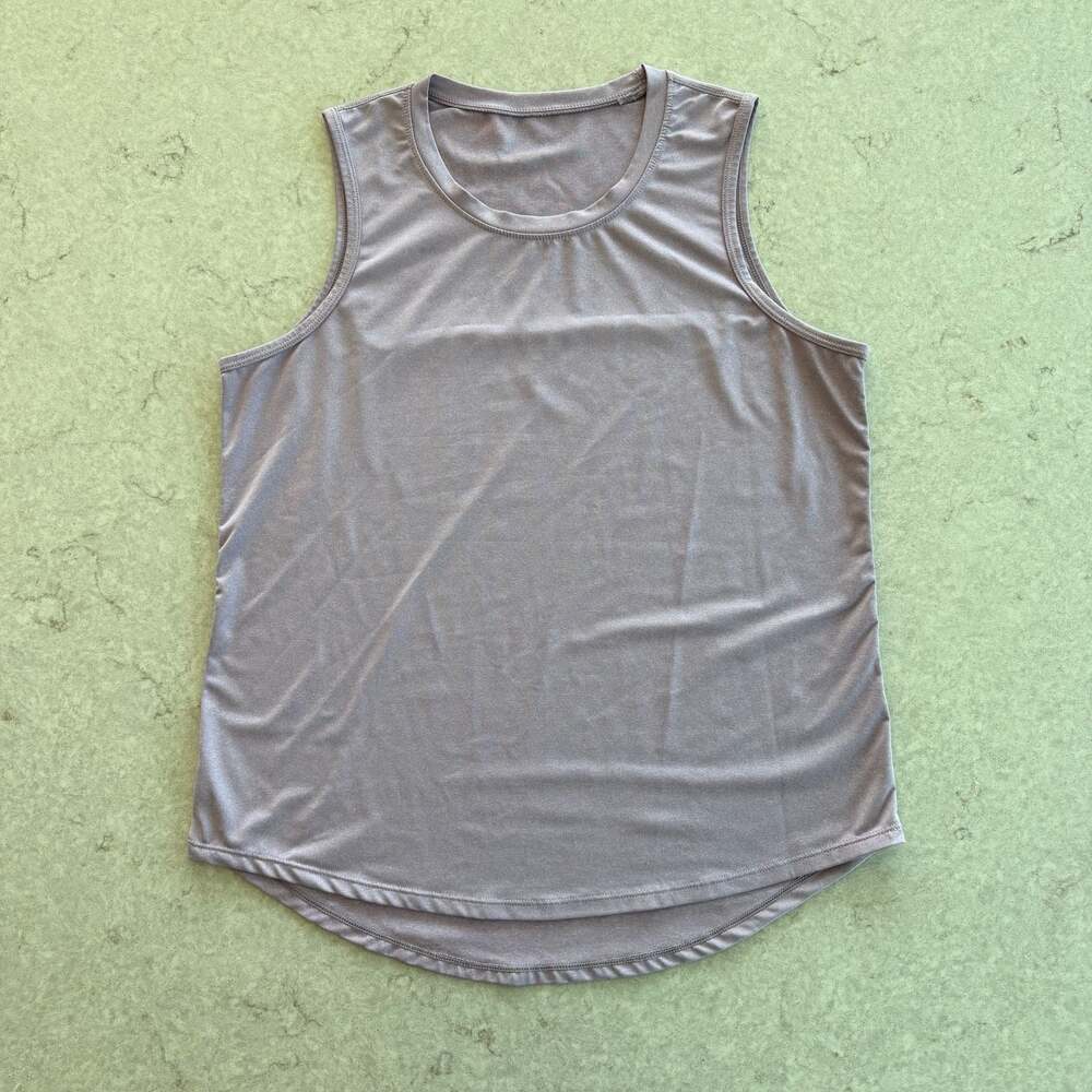 Athletic Sleeveless Performance Tank Top Gray Size Medium